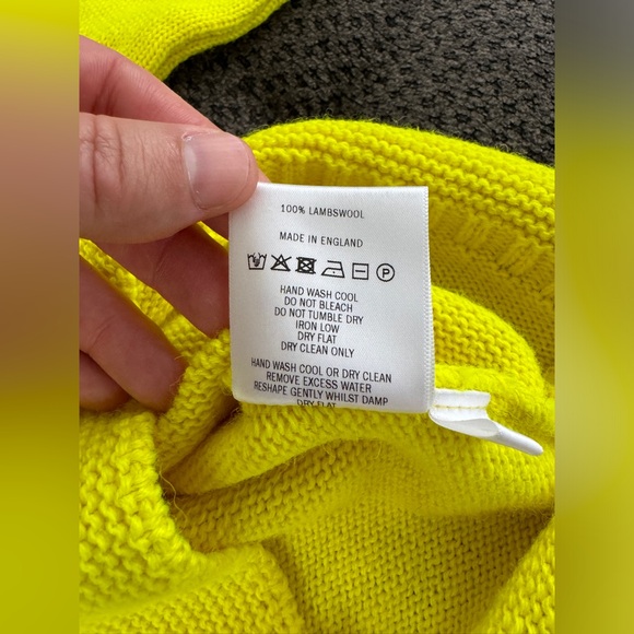 🆕 Molly Goddard Ayla Jumper Lambswool Knit Sweater Neon Yellow XS Retail $580 - Picture 13 of 16